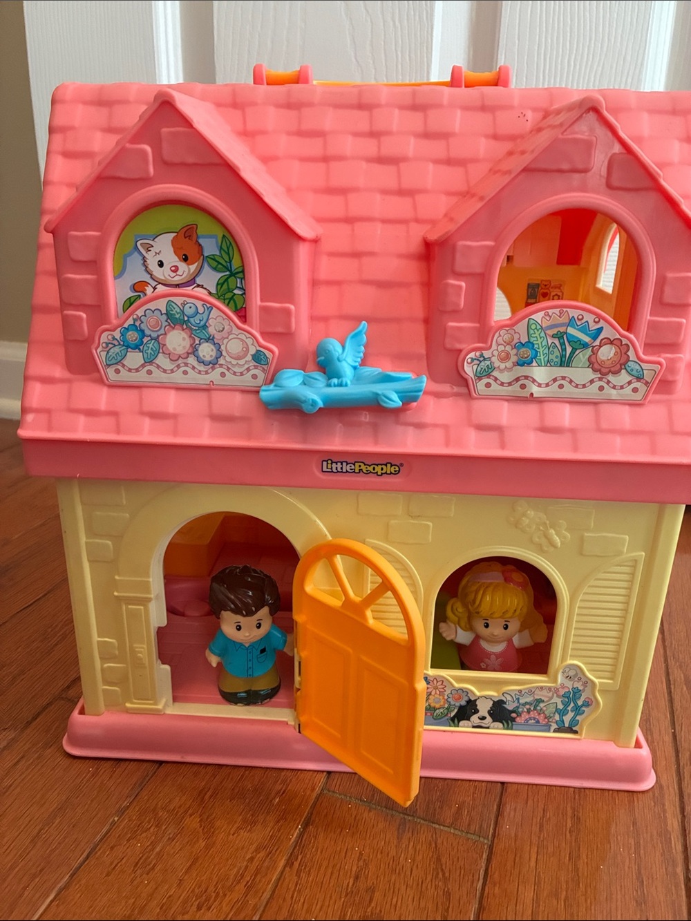 Adorable Pink Foldable Playhouse Dollhouse with Accessories - Kids Toys